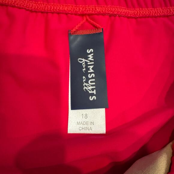 Swimsuits for All Women Solid Pink Swim Skirt Attached Brief Suit Bottom Size 18 - Picture 5 of 7